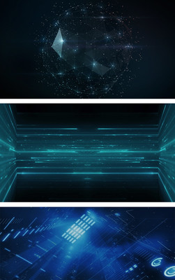 點(diǎn)線粒子科技感PPT背景圖片